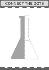 Connect the dots Erlenmeyer Flask. Worksheet for kids