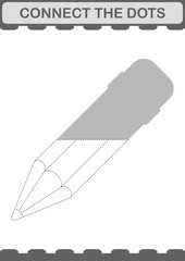 Connect the dots Pencil. Worksheet for kids