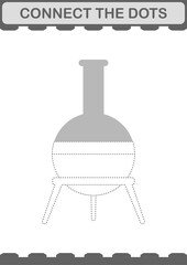 Connect the dots Florence Flask. Worksheet for kids