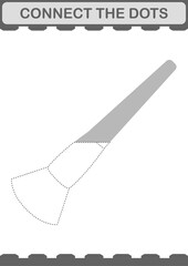 Connect the dots Paintbrush. Worksheet for kids