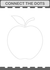 Connect the dots Apple. Worksheet for kids