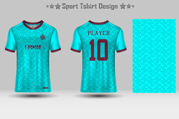 Football sport jersey mockup abstract geometric pattern t-shirt design