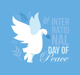 day of peace lettering card