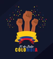 Foto op Canvas colombia independence day postcard © Jemastock