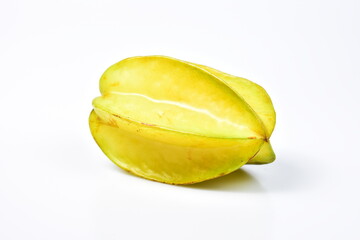 Star fruit or Carambola on white background