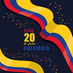 Foto op Canvas colombia independence day card © Jemastock