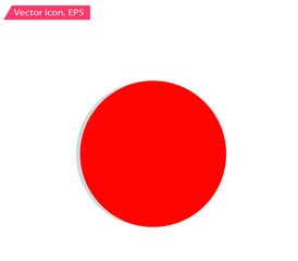 Circle Button. Illustration. Vector Icon