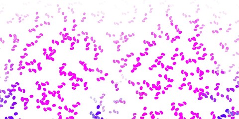 Fototapeta premium Light purple, pink vector texture with memphis shapes.