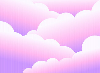 ストライプ柄のピンクの雲の背景