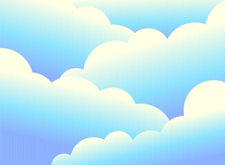 ストライプ柄の青い雲の背景