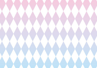 ダイヤ柄のメルヘンチックな背景(白背景)