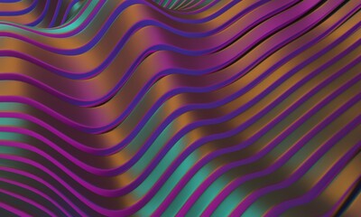 Colorful Liquid metallic wavy background