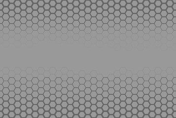 Abstract geometric background. Hexagonal cells are gray with a copy space.