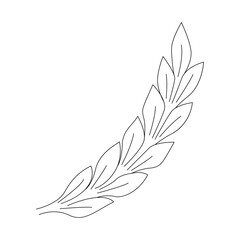 Obraz premium Leaf icon hand drawn lines. Vector illustration