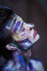 male with painted face