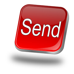 Send Button - 3D illustration