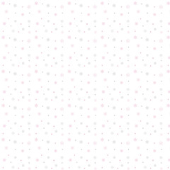 Small Pink and Silver Snowflakes Pattern