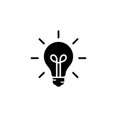 Bulb lamp simple flat icon vector