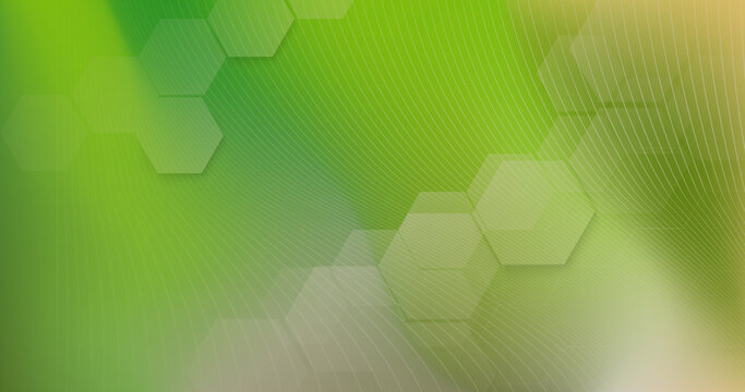 Abstract green geometric with Futuristic technology digital hi tech concept.. Green hexagon shape. Vector illustration