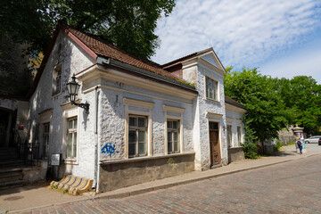 Fototapeta na wymiar typical old buildings in Tallinn, Estonia