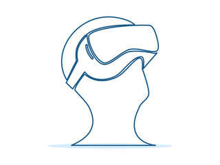 Virtual reality icon. isolated on a white background. vector illustration