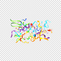 ribbon serpentine tinsel red spiral color curly