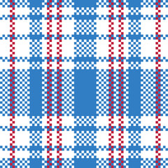 Vector Retro Red White Blue Iconic Old Hong Kong Checker Seamless Pattern for Products or Textile Prints.