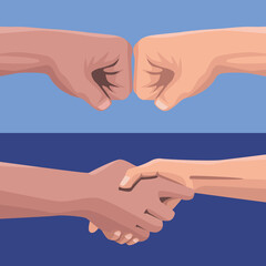 solidarity hands pair icons