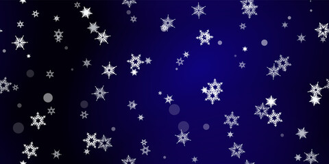 Falling Snowflakes seamless pattern flying snow
