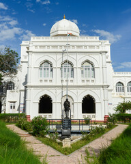 Thirumalai Naicker Palace, built in 1636 in the state of Tamil Nadu in India in an example of Indosaracenic architecture