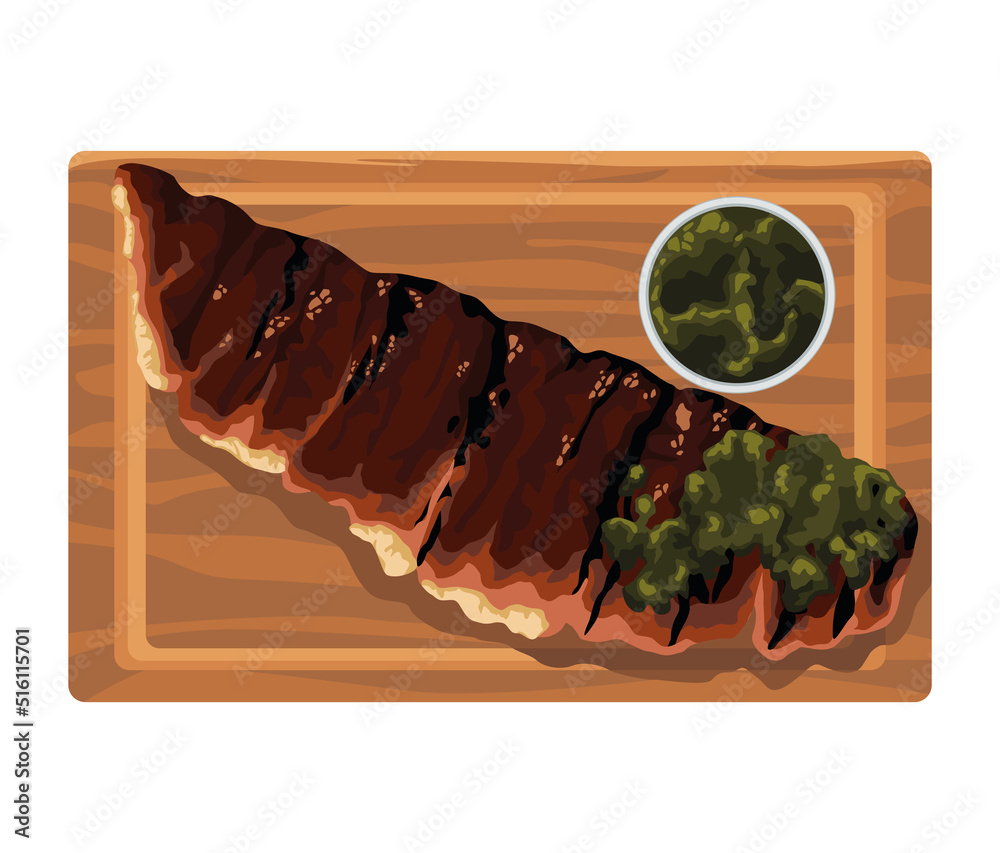 Canvas Prints meat in kitchen board