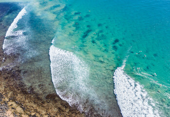 Aerial surf break - Crescent Head NSW Australia © jeayesy
