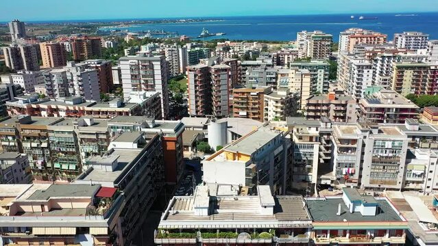 Taranto city seen from above with the new Arsenale in the background 1