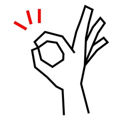 オーケーポースのハンドサイン