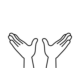 手を上に伸ばしたポーズ　ハンドサイン