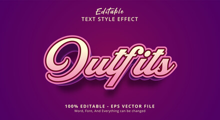 Outfits Text Style Effect, Editable Text Effect