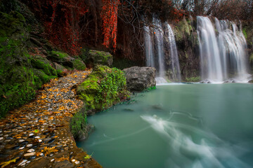 Magical Kursunlu Waterfalls in Antalya, Turkey. Kursunlu selalesi