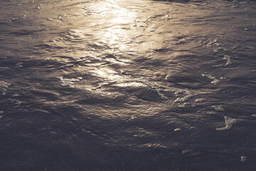 Sunrise light on the water