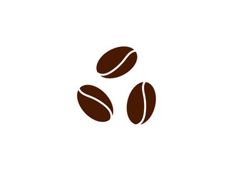 Organic Shaped Coffee Bean Icons. Vector Image.