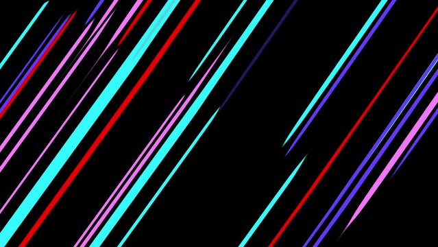 This stock motion graphics video features a bunch of neon lines repeatedly appearing and disappearing. Add some text and graphics and add over your commercials, presentations