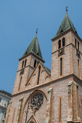 Fototapeta na wymiar Sacred Heart Cathedral in Sarajevo, Bosnia and Herzegovina