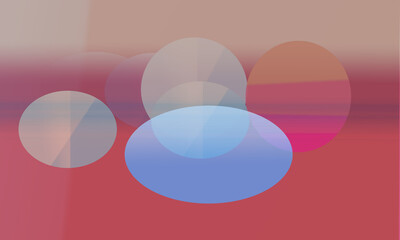 Illustration created by computer program. Overlapping circles and ovals Make the objects inside stand out. Simulate a shallow depth of field by creating a blurred background with multiple colors. An i