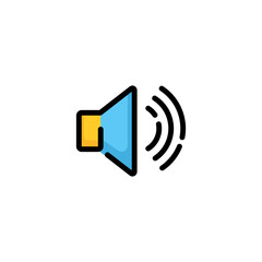 Speaker icon vector. Sound icon vector