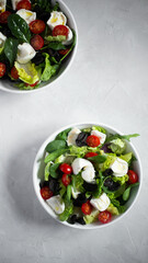 salad with cheese and tomatoes