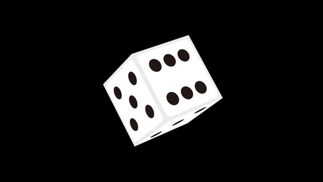 ランダムに回転するサイコロ