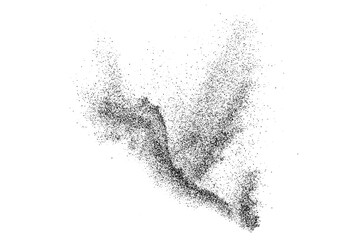 Abstract black texture. Dark grainy texture on white background. Dust overlay textured. Grain noise particles. Grunge design elements. Vector illustration, EPS 10.