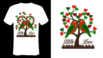 Little love valentine day t shirt design