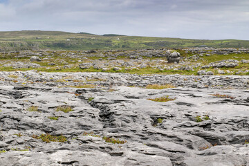 The Burren karst landscape of county clare in ireland on the wild atlantic way