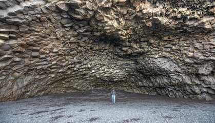 Reynisdrangar rock formations and black beach - Vik, Iceland