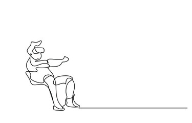 an old man is wearing reality glasses watching something and playing games having fun